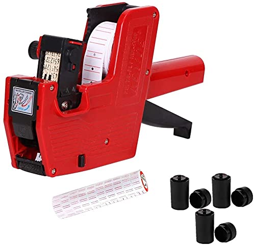 [Australia - AusPower] - MX-5500 8 Digits Price tag Gun with 5500 White Labels and 3 Ink (Red) 