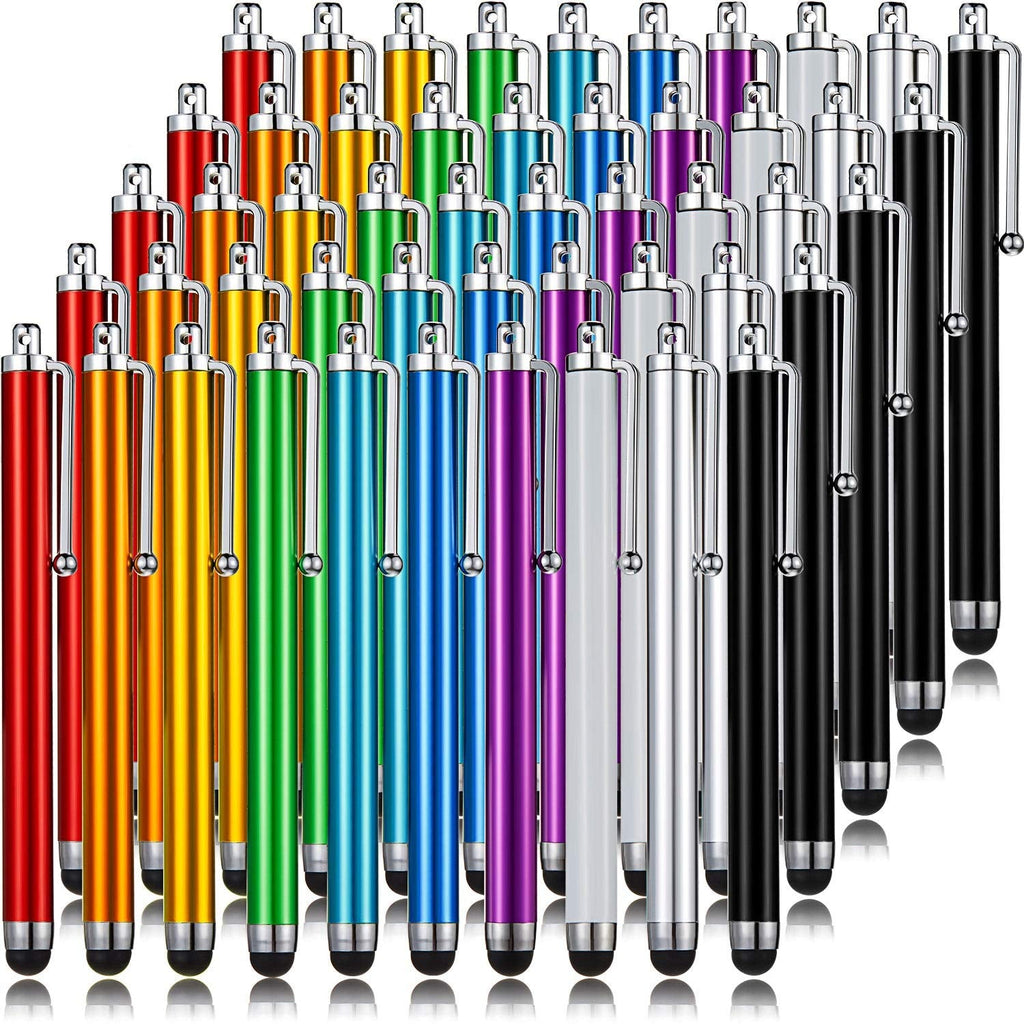 [Australia - AusPower] - 60 Pieces Capacitive Stylus Pens for Universal Touch Screens Devices, Compatible with iPhone, iPad, Tablet (12 Colors) 