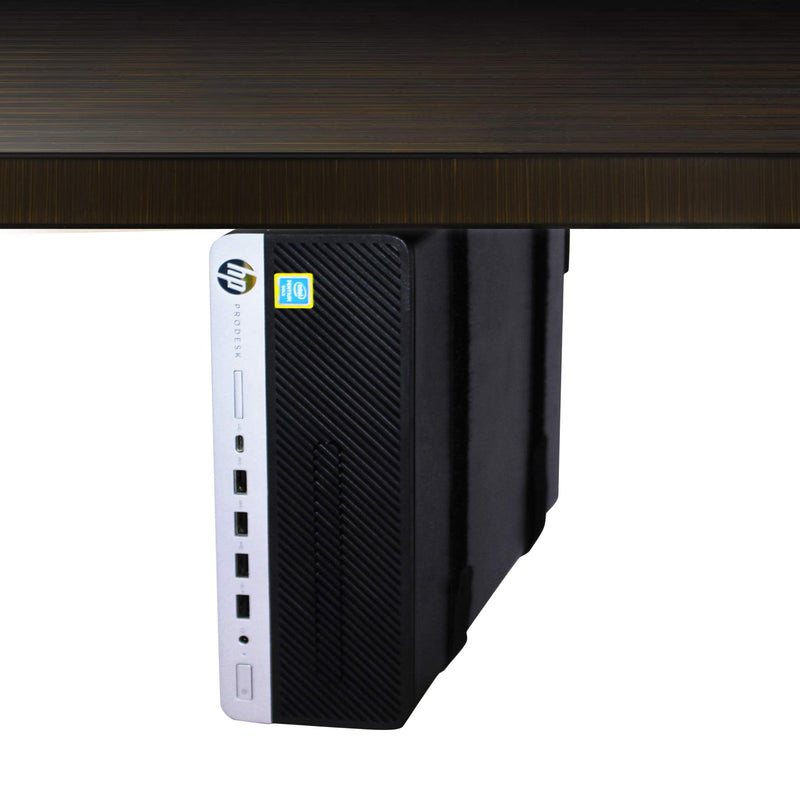 [Australia - AusPower] - HumanCentric SFF Under Desk PC Mount and PC Wall Mount Bracket for Small Form Factor Desktop Tower, UPS Wall Mount Bracket, CPU Holder Under Desk Mount, Adjustable Computer Mount with Straps 