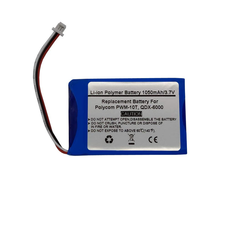 [Australia - AusPower] - 3.7V 1050mAh Replacement Battery for POLYCO M Wireless SoundStation PWM-10T, QDX-6000, 2200-32400-001 