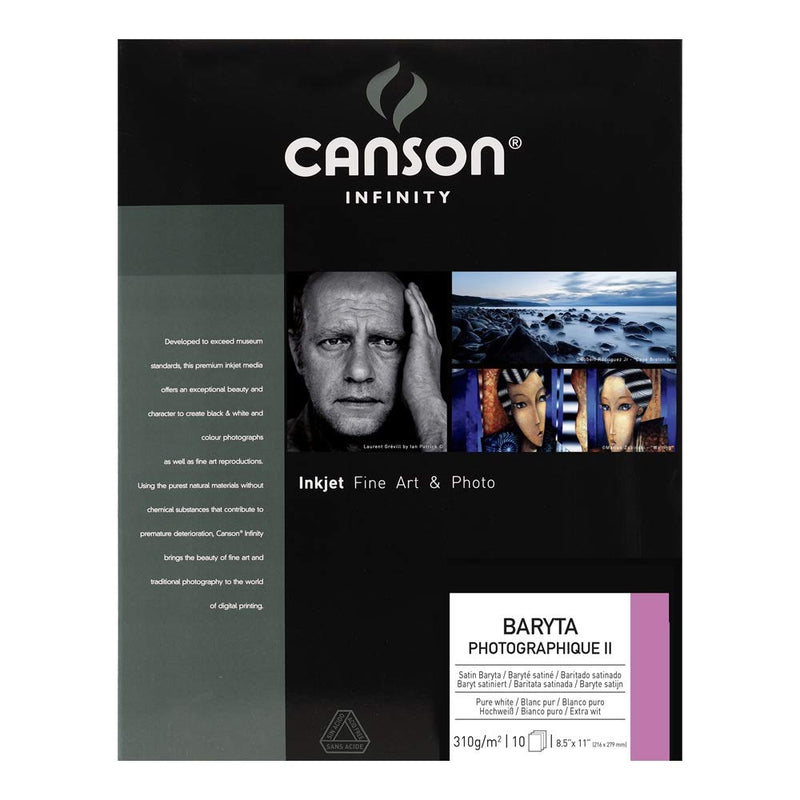[Australia - AusPower] - Canson Infinity Digital Paper, Baryta Photographique II, 310G, 8.5 X 11 inches, 10 Sheets (F11-BPL310851110) 