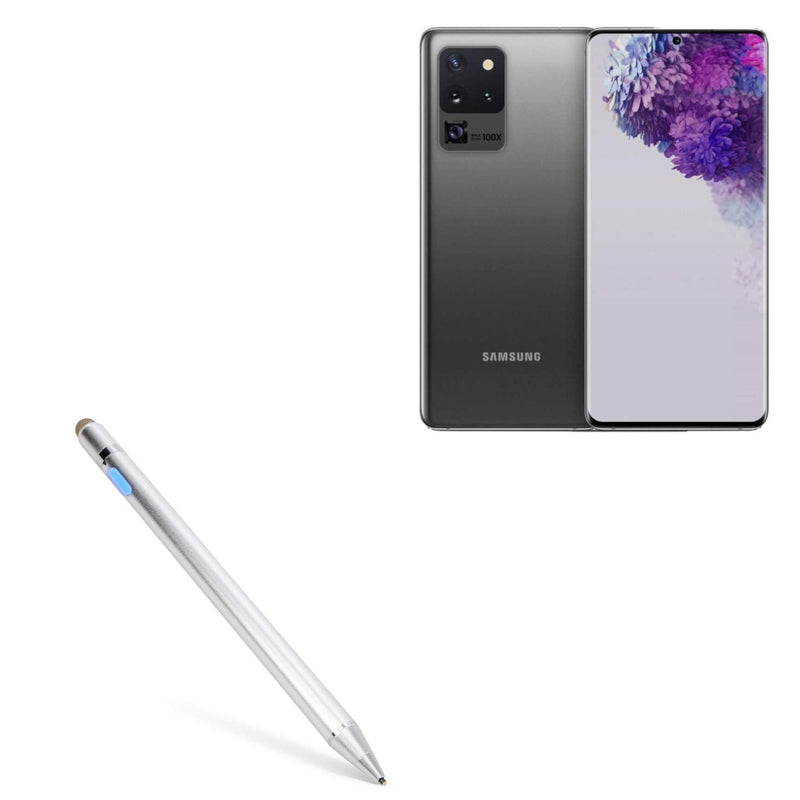 [Australia - AusPower] - BoxWave Stylus Pen for Samsung Galaxy S20 5G (Stylus Pen by BoxWave) - AccuPoint Active Stylus, Electronic Stylus with Ultra Fine Tip for Samsung Galaxy S20 5G - Metallic Silver General Active Stylus 