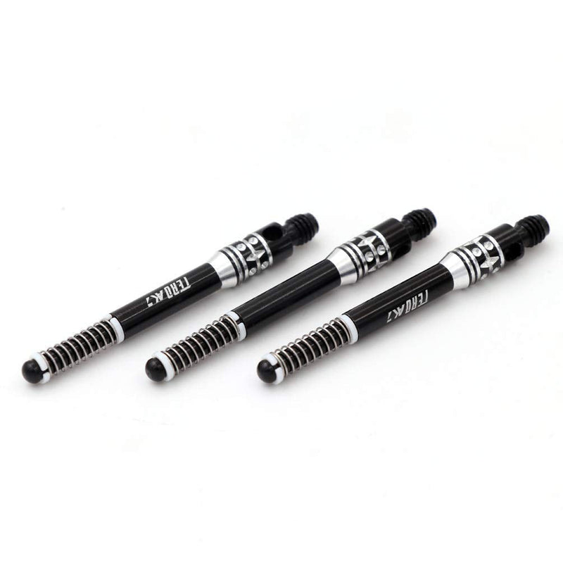 [Australia - AusPower] - CUESOUL TERO AK7 Aluminum Dart Shafts S/M/L Built-in Spring Telescopic for Steel Tip Darts and Soft Tip Darts,Set of 3 pcs Black Length-32.2mm 