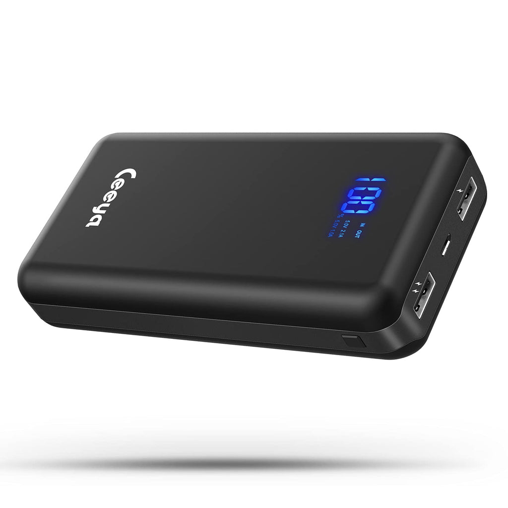 [Australia - AusPower] - Ceeya Portable Charger 26800mAh Power Bank,Battery Phone Charger with 2 outlets & LED Display,Cell Phone External 5V Battery Pack Compatible with iPhone,Smartphones and More.(USB-C for Input ONLY) 