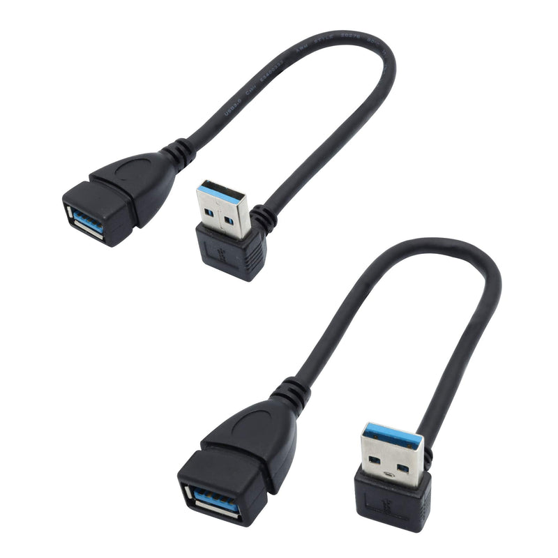 [Australia - AusPower] - Male to Female Extension Cable - 2Pack USB 3.0 A-Male to A-Female Adapter Cord 7.9inches (20cm) 