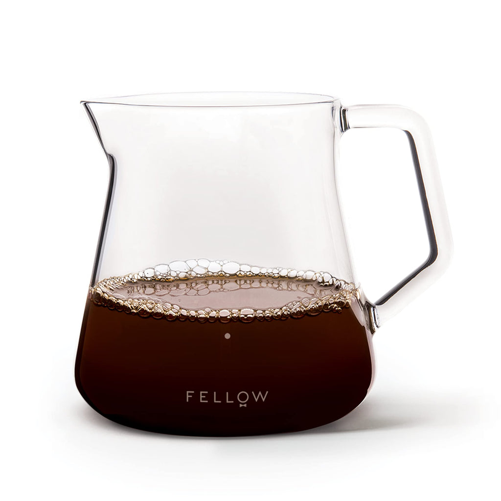 [Australia - AusPower] - Fellow Mighty Small Glass Carafe - Manual Pour Over Coffee Beaker and Tea Steeper, Borosilicate Glass Decanter, 16.9 oz Clear Container 