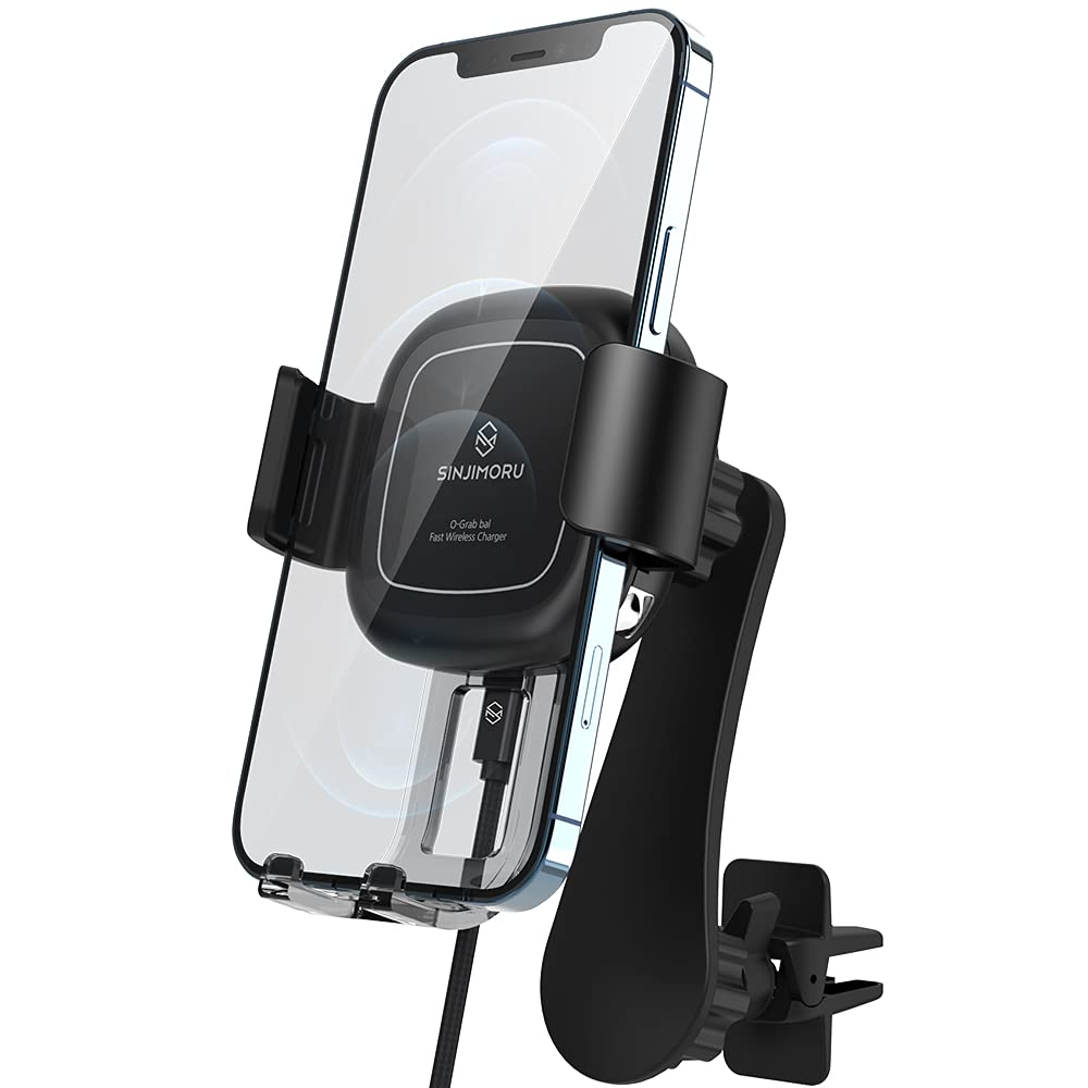 [Australia - AusPower] - [2021Upgraded] Sinjimoru Auto Clamping Wireless Car Charger Mount, Fast Charging Smart Sensor Phone Holder for Car with Air Vent Car Phone Mount, Sinjimoru O-Grab Bal 