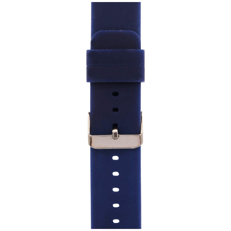 [Australia - AusPower] - iTouch Air Smartwatch and iTouch Pulse Smartwatch Solid Silicone Straps, Replacement Smartwatch Straps, Compatible ONLY with The iTouch Air or The iTouch Pulse (Navy/Silver) 