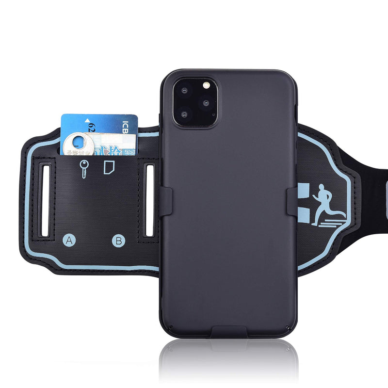 [Australia - AusPower] - igooke iPhone 11 Pro Max Sports Armband, Hybrid Hard case Cover with Sports Armband Combo,Running Case for Sports Jogging Exercise Fitness (iPhone 11 Pro Max) 