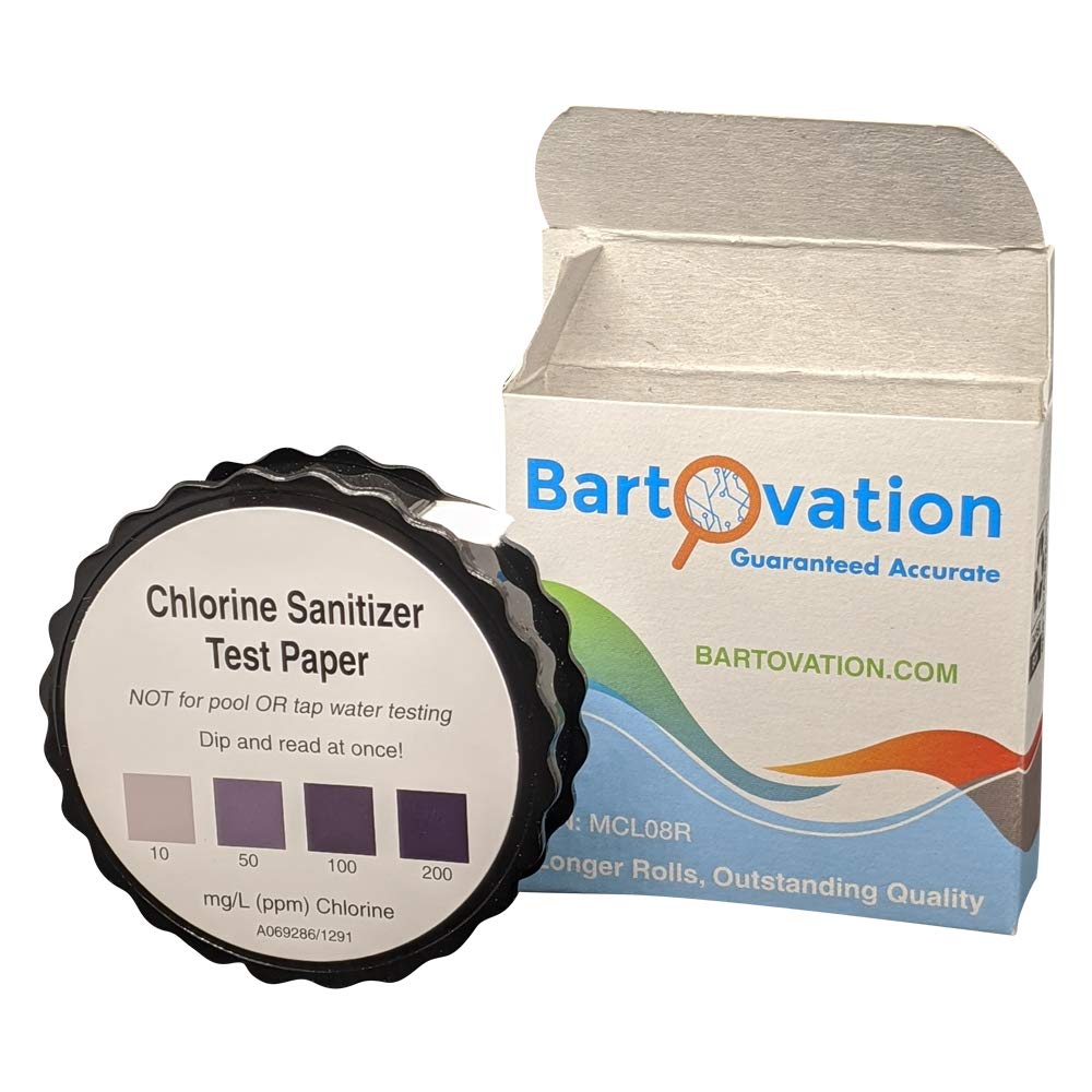 [Australia - AusPower] - Restaurant Sanitizer Chlorine Test Paper, 10-200 ppm [5 Meter Roll] 