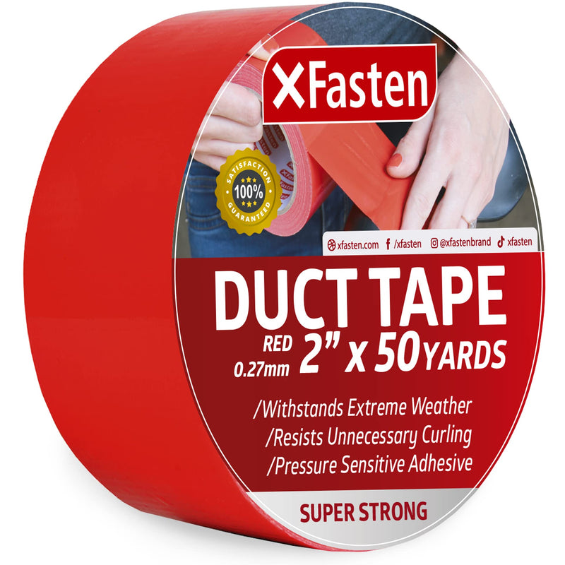 [Australia - AusPower] - XFasten Super Strong Duct Tape 2 Inches x 50 Yards (Red, 2-Inch by 50-Yards) Red 