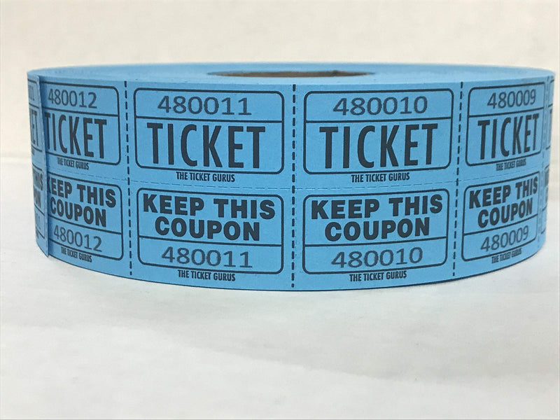 [Australia - AusPower] - The Ticket GURU-Large Number Raffle 50/50 TICKETS-2000/ROLL (Blue) Blue 