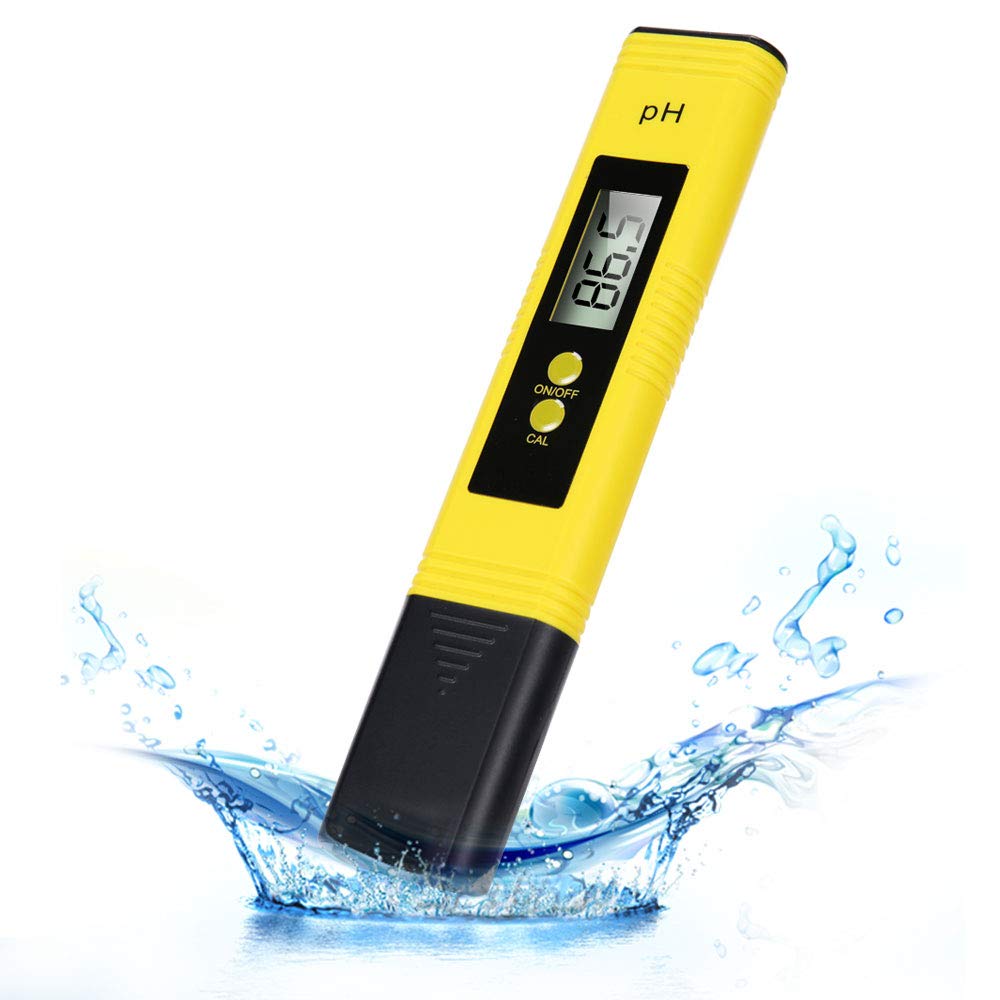 [Australia - AusPower] - PH Meter Digital Water Tester, 0.01High Accuracy Water Quality Tester Pen with 0-14 PH Measurement Range for Drinking Water (Yellow) 