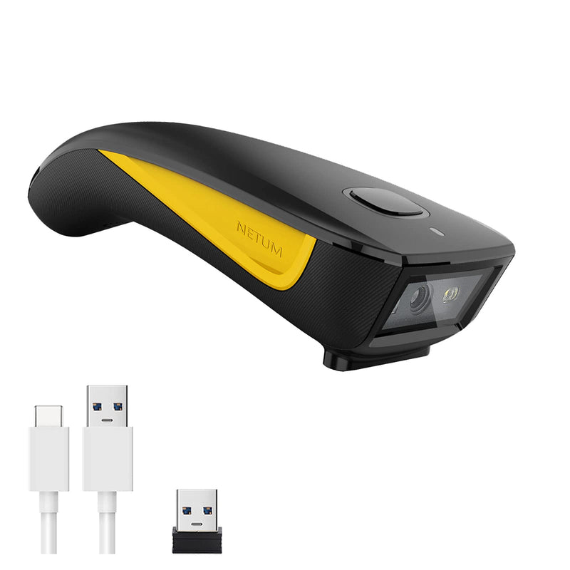 [Australia - AusPower] - NETUM QR Code Scanner, Mini Barcode Scanner Bluetooth Compatible, Small Portable USB 1D 2D Bar Code Scanner for Inventory, 2.4G Cordless Image Reader for Tablet iPhone iPad Android iOS PC POS - C750 
