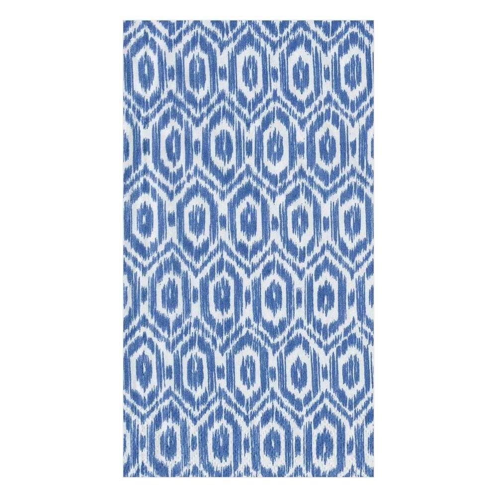 [Australia - AusPower] - Caspari Amala Ikat Paper Guest Towel Napkins in Blue, 30 Count 2 