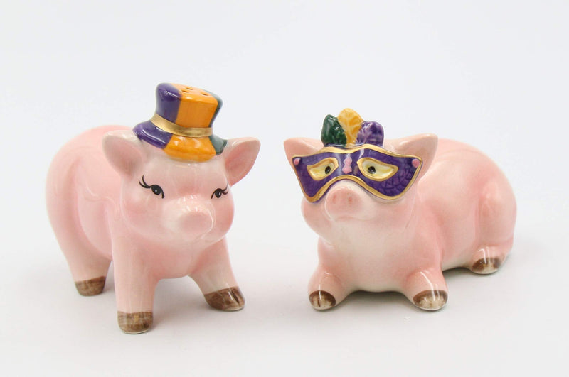 [Australia - AusPower] - Cosmos Gifts Mardi Gras Pigs Salt and Pepper, Multicolored 