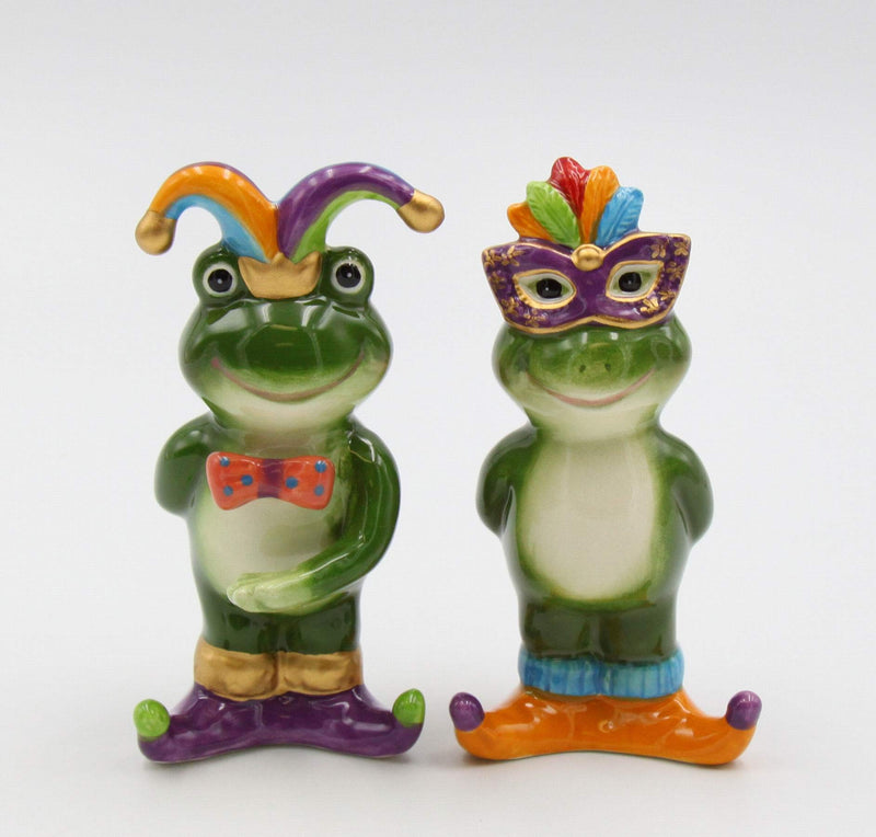 [Australia - AusPower] - Cosmos Gifts Mardi Gras Frogs Salt and Pepper, Multicolored 