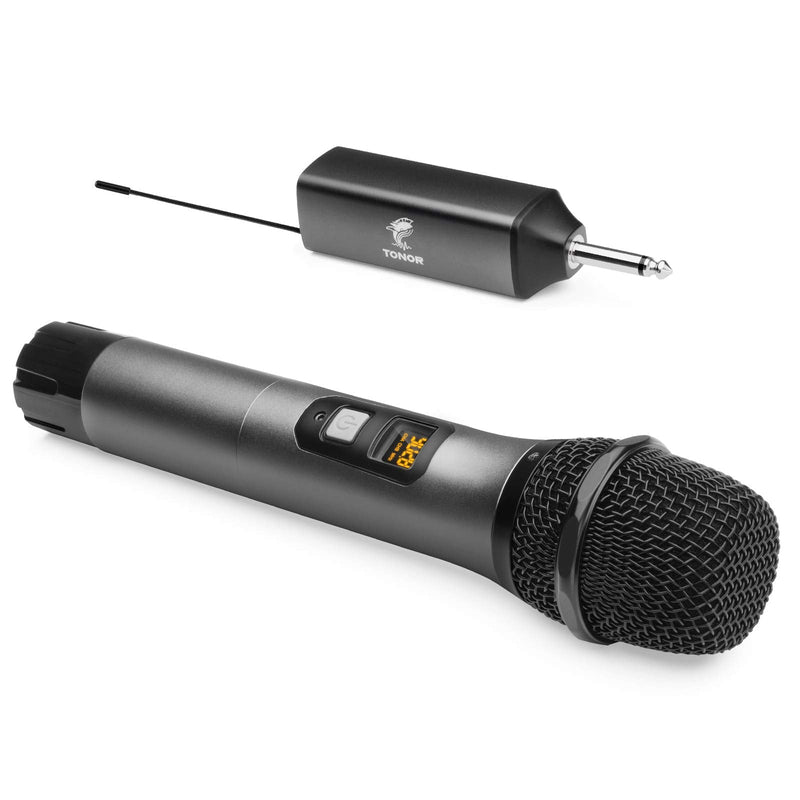 [Australia - AusPower] - Wireless Microphone, TONOR UHF Metal Cordless Handheld Mic System with Rechargeable Receiver, for Karaoke, Singing, Party, Wedding, DJ, Speech, 200ft ( TW-620) 