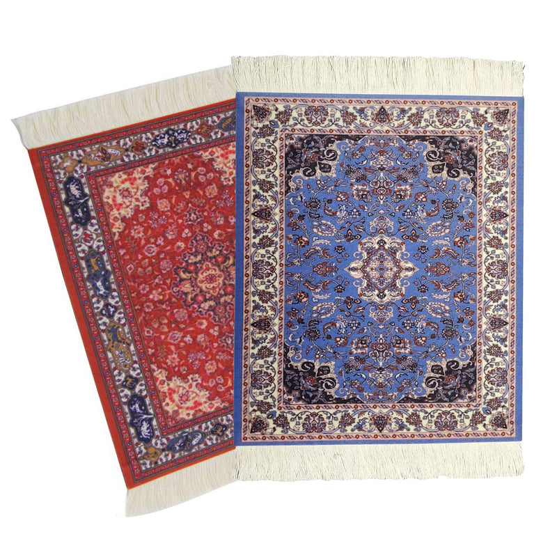 [Australia - AusPower] - Kotoyas Rug Mouse Pad, 2 Pack Woven Rug Bohemian Carpet Mouse Pad for Table Decor (Wind) wind 