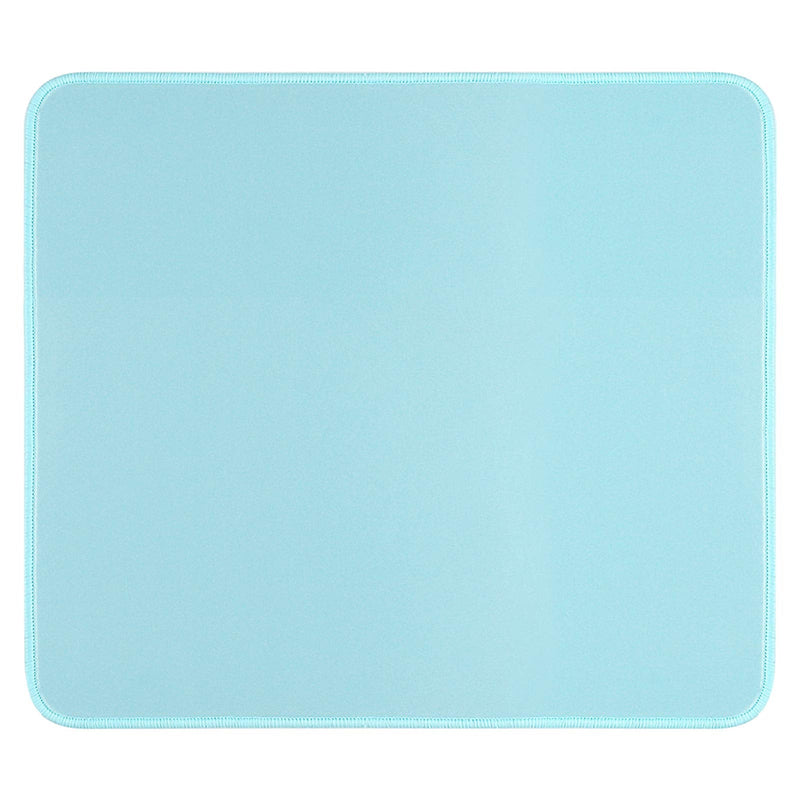 [Australia - AusPower] - Mouse Pad with Durable Stitched Edge, Small Computer Mousepad Desk Mat with Smooth Surface, Non Slip Rubber Base Mouse Pad for Laptop, Gaming, 10.2x8.3x0.12in, Light Blue Light Blue/Black Base 10.2*8.3*0.12inch/S 