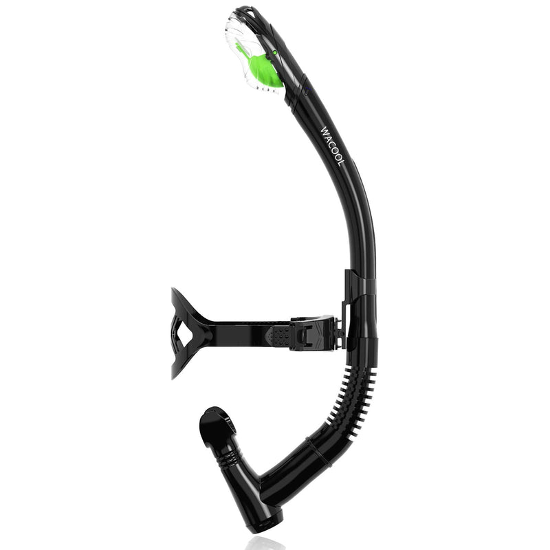 [Australia - AusPower] - WACOOL Training Headstrap Support Dry Top Snorkel Tube Comfortable Mouthpiece One-Way Purge Valve for Pool Open Water Scuba Lap Swimming Swimmer Diving Snorkeling 