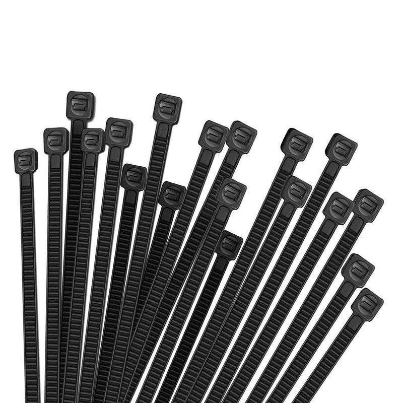 [Australia - AusPower] - HMROPE 100pcs Cable Zip Ties Heavy Duty 12 Inch, Premium Plastic Wire Ties with 50 Pounds Tensile Strength, Self-Locking Black Nylon Zip Ties for Indoor and Outdoor 