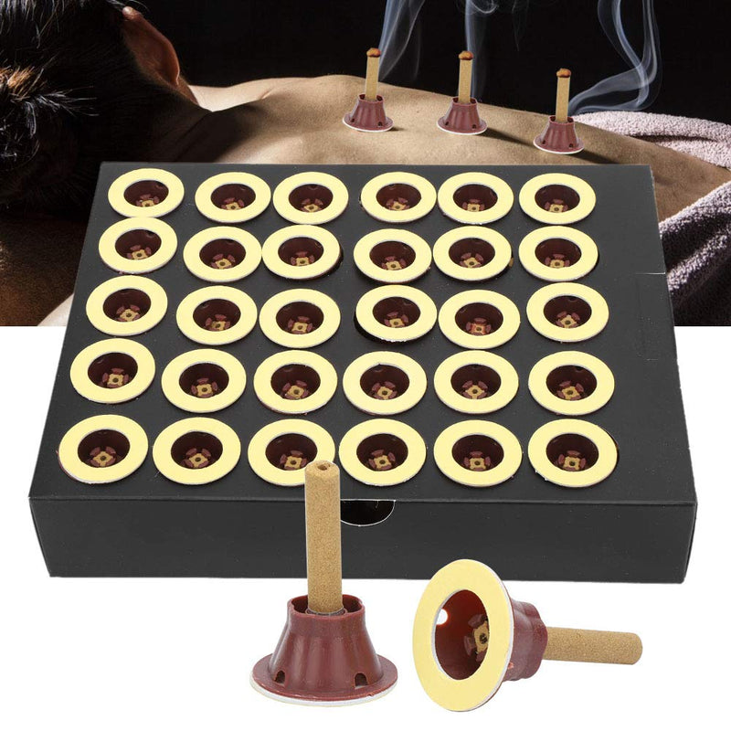 [Australia - AusPower] - 60pcs Self-Adhesive Moxa Stick, Pure Moxa Cone Health Care Moxibustion Stick for Cervical Spondylosis, Periarthritis Shoulder, Neck, Pain Waist and Legs,Moxibustion Sticks On Cone Roll 