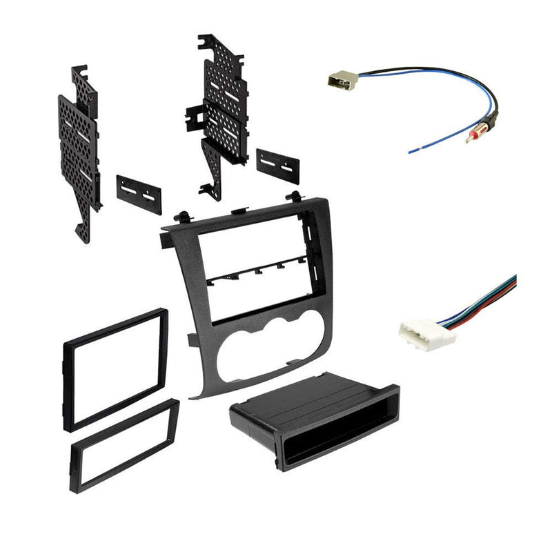 [Australia - AusPower] - American International Single or Double DIN Radio Dash Kit for Nissan Altima Sedan or Coupe (2007-2012) with All-in-One Antenna Adapter and Wiring Harness (NDK727CP) 