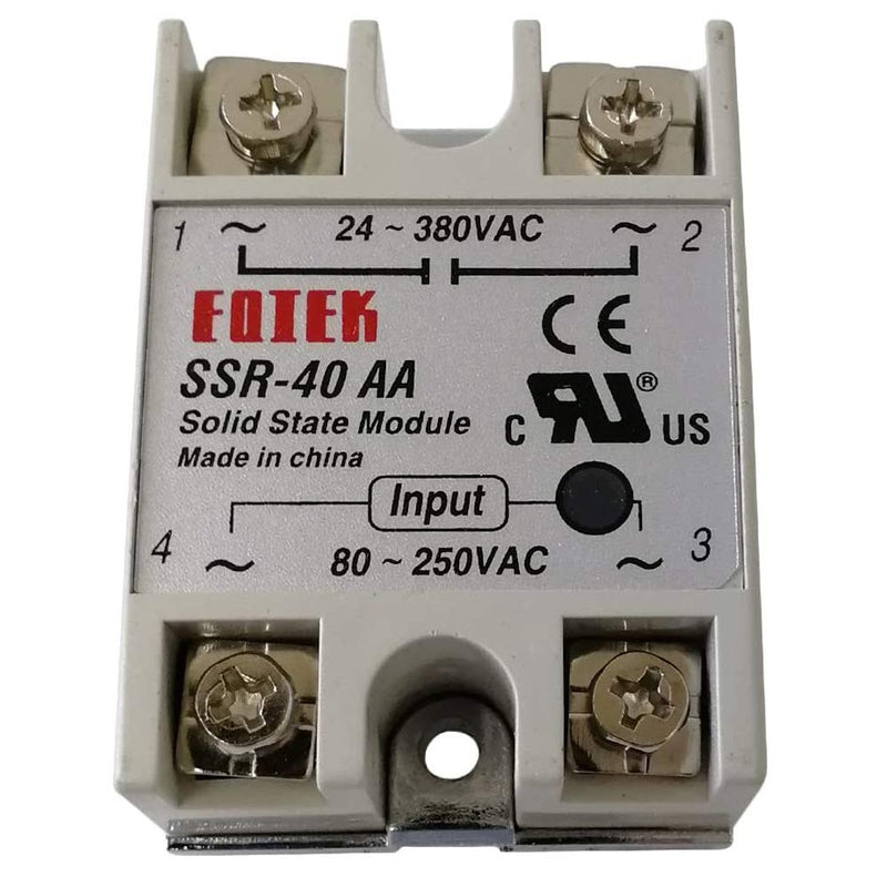 [Australia - AusPower] - Anfukone SSR-40AA Input 80-250VAC Output 24-380VAC Solid State Relay Single Phase Semi-Conductor Relay 