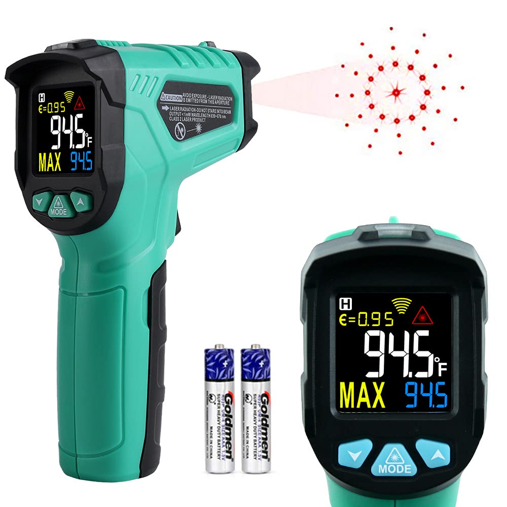 [Australia - AusPower] - Digital Infrared Thermometer Food Cooking Lase Temperature Gun for Outdoor Automotive /BBQ/Kitchen -58℉~1022℉ Non-Contact Industrial Infrared Thermometer Not for Human Body -58℉~1022℉ 