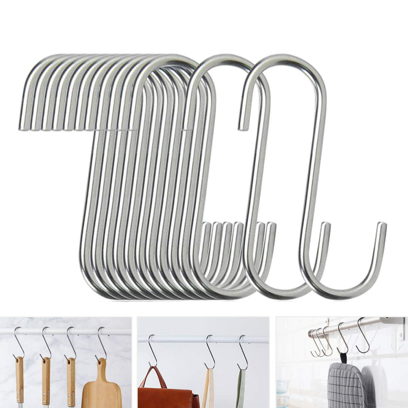 [Australia - AusPower] - 40 Pack S Hooks - Stainless Steel Heavy Duty S Hooks for Hanging pots, Pans, Plants, Coffee Mugs, Towels in Kitchen and Bathroom, Coat, Bag, Work Shop, Perfect Rack Hooks 40-Pack(2.75 Inch) 