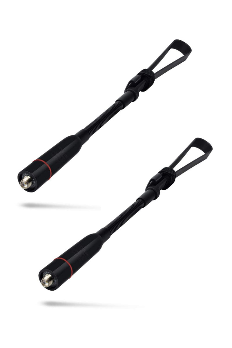 [Australia - AusPower] - HYS Foldable Tactical Handheld Portable Antenna 18.7-Inch with SMA-Female Dual Band VHF/UHF with Gooseneck for UV-5R, UV-82, BF-F8HP, UV-5R V2+ Plus, BF-F9 V2+ Two Way Radios(2 Pack) 