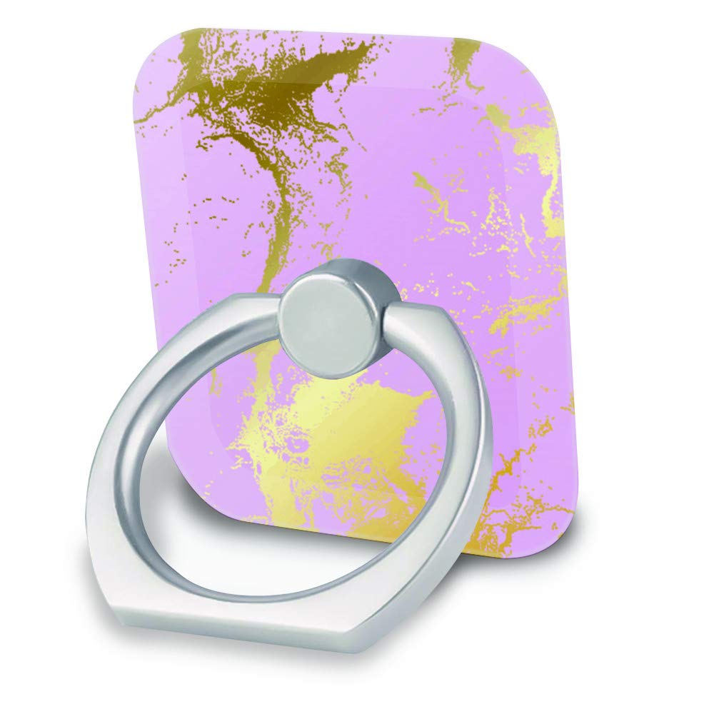 [Australia - AusPower] - Cell Phone Finger Ring Holder Stand with Car Mount for Smartphone and Tablet,Kickstand 360 Rotation Grip Stand - Pink and Gold Marble Texture 