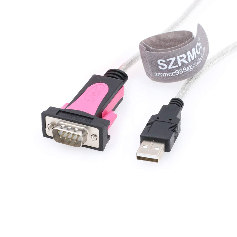 [Australia - AusPower] - SZRMCC USB 2.0 to DB9 RS232 Serial Male Converter Cable with FTDI Chipset for Windows 10 8 7 XP Linux and Mac OS 