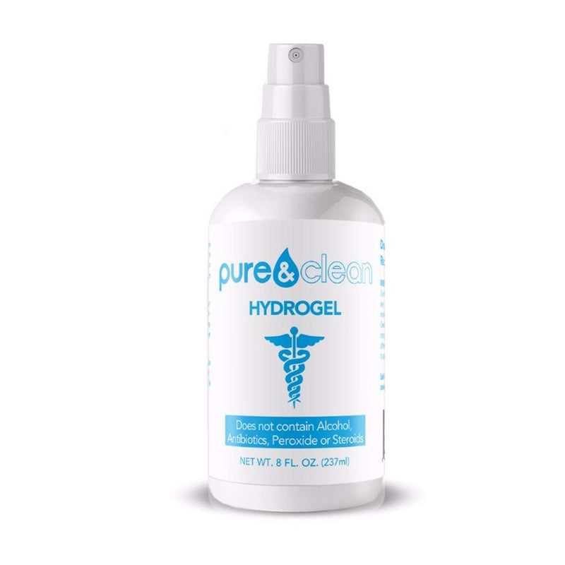 [Australia - AusPower] - Pure & Clean Wound Cleanser HYDROGEL - Hypochlorous Acid (HOCl) & Oxygenated Water - Extra-Strength First Aid & Wound Care - pH Balanced - Painless, Non-Cytotoxic Gel Spray - 8 Oz 
