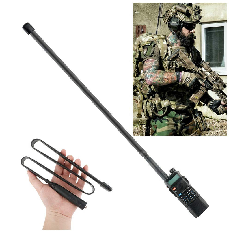 [Australia - AusPower] - 2 Way Radios Foldable Antenna 13inch with Dual Band VHF/UHF 144/430Mhz and SMA Female for Kenwood Baofeng BF-F8HP BF-888S UV-5R Retevis H-777（13inch 