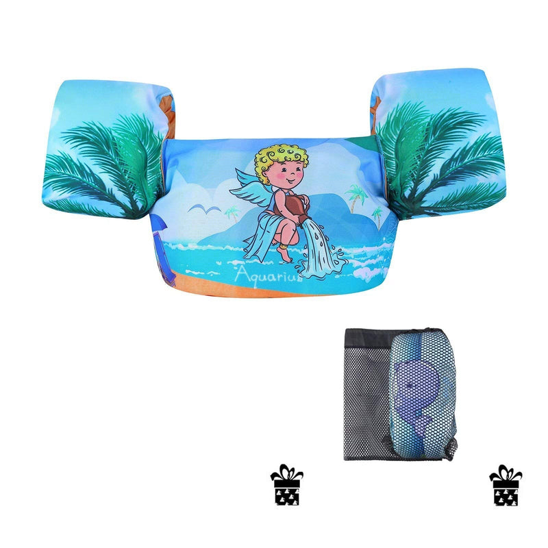 [Australia - AusPower] - Elejolie Kid Swim Vest for Child Learn Swiming Training,Infant Safety Swim Aid for Toddler Boy&Girl 22-66lbs Aquarius 