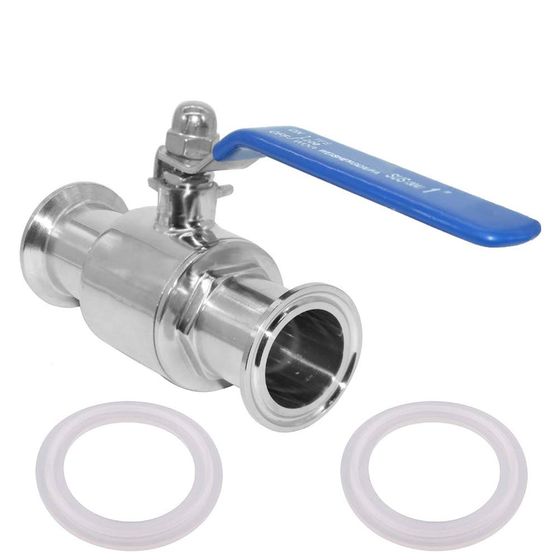 [Australia - AusPower] - Beduan 1.5" Tri-Clamp Ball Valve Stainless Steel Sanitary Valve for Home Brew, Brewing (1 inch Tube OD) 1 inch Tube OD 