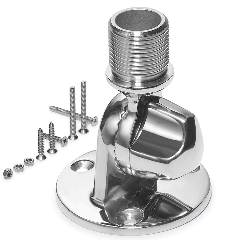 [Australia - AusPower] - ZOMCHAIN Ratchet Rail Mount, Marine VHF Antenna Mounts,316 Stainless Steel Adjustable Base Mount for Boat 