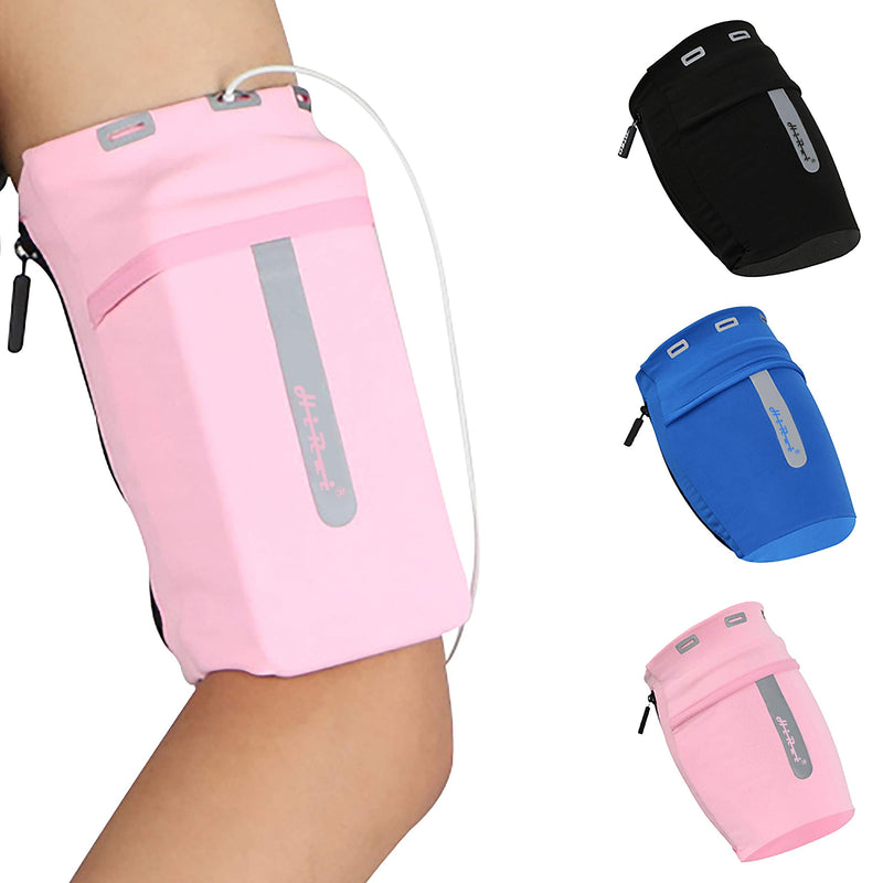 [Australia - AusPower] - HiRui Running Armband Sleeve Universal Sports Armband Cell Phone Holder Armband for Exercise Workout, Compatible with iPhone 12/12Pro/Mini iPhone 11/11Pro Samsung Galaxy All Phones (M, Pink) M 