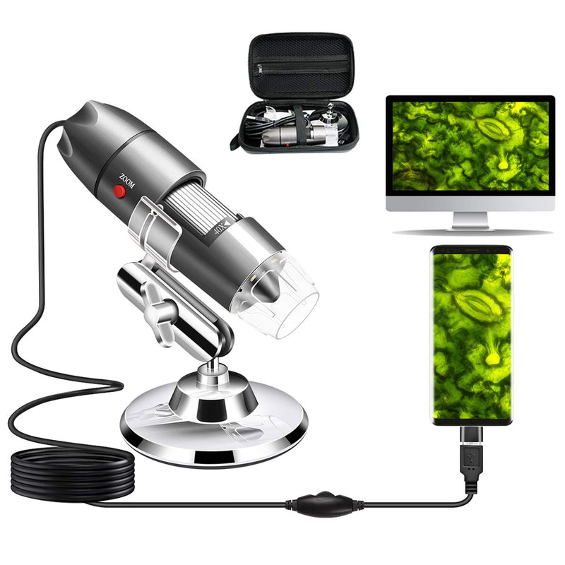 [Australia - AusPower] - USB Microscope Camera 40X to 1000X, Cainda Digital Microscope with Metal Stand & Carrying Case Compatible with Android Windows 7 8 10 Linux Mac, Portable Microscope Camera (USB Microscope) 