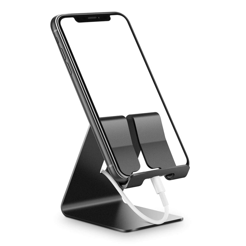 [Australia - AusPower] - ORIbox Cell Phone Stand, Stand for Office Desk, Aluminum Desktop Solid Desk Stand, Compatible with iPhone 12/11 Pro Max XS Max XR X 8 7 6S Plus SE 2020 12 Mini,Samsung Galaxy 