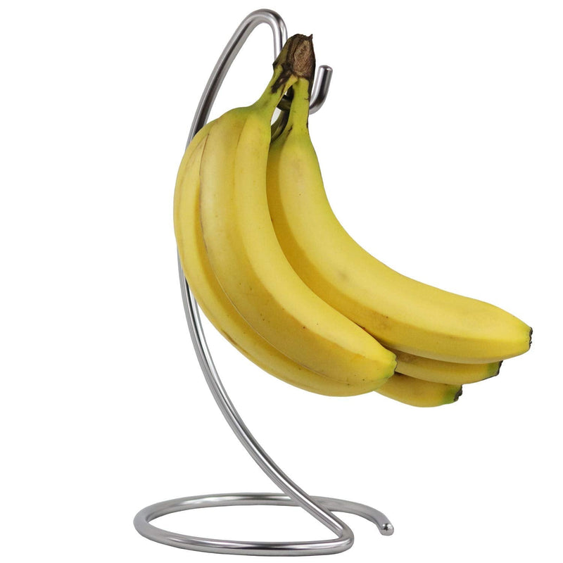 [Australia - AusPower] - Blue Donuts Banana Hanger Modern Banana Holder Tree Stand Hook for Kitchen Countertop, Kitchen Accessories, Satin Nickel Banana Stand 