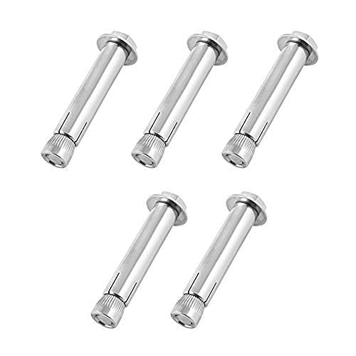 [Australia - AusPower] - QWORK M8x60mm 304 Stainless Steel Hexagonal Expansion Bolts 5 Pack 