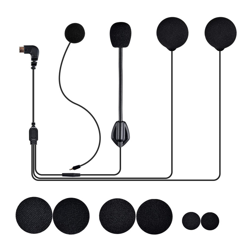 [Australia - AusPower] - Accesory for Fodsports FX6 & FX6S Motorcycle Bluetooth Intercom Headset (Changeable Boom Mic + Soft Mic Speakers) Changeable Boom Mic + Soft Mic Speakers 