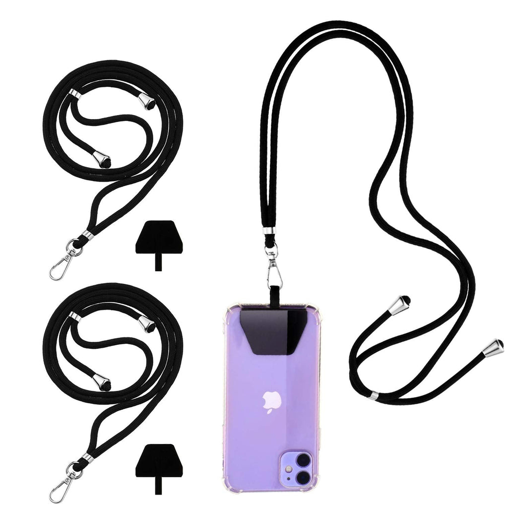 [Australia - AusPower] - 3 Packs Cell Phone Lanyard Crossbody Phone Lanyard Adjustable Nylon Neck Strap Phone Lanyards Compatible with Most Phones 