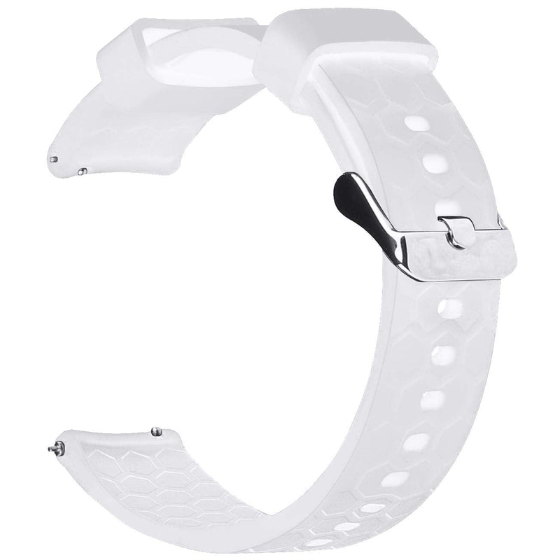 [Australia - AusPower] - FoundEast Silicone Replacement Silicone Quick Release Wristbands Sport Strap with Metal Buckle Compatible with Polar Vantage M Smartwatch (White) White 