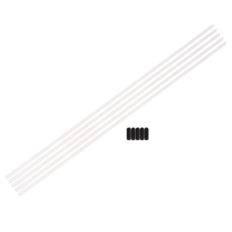 [Australia - AusPower] - 5pcs Oil Car Plastic Protection Antenna Tube with Caps for RC Car 02057 White 