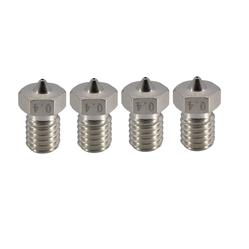 [Australia - AusPower] - Upgrade Plated Wear Resistant M6 Thread Brass Nozzle Pack 0.4mm for 1.75mm V6 Hotend Titan Aero Extruder Prusa I3 MK3 MK3S Anycubic I3 Mega S/Zero 2.0 / Vyper 3D Printer (4x0.4mm) 4x0.4mm 