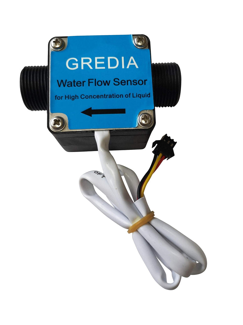 [Australia - AusPower] - GREDIA 3/4" Male Thread Oil Flow Sensor High Density Liquid Food-Grade Switch Hall Effect Flowmeter Fluid Meter Gear Counter 20-3600L/H for Fuel Gasoline Diesel Milk Detergent Water G3/4" Oil Flow Sensor 